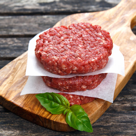 100% Grass Fed Hamburger Beef Patties Quarter Pound (20 Patties in a Box)